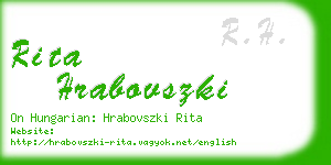 rita hrabovszki business card